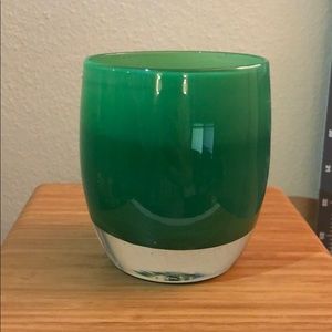 GlassyBaby Green Candle Holder